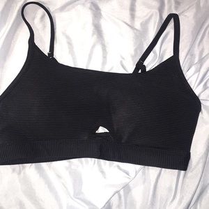 NWT Corio Active Black Ribbed Sports Bra - M
